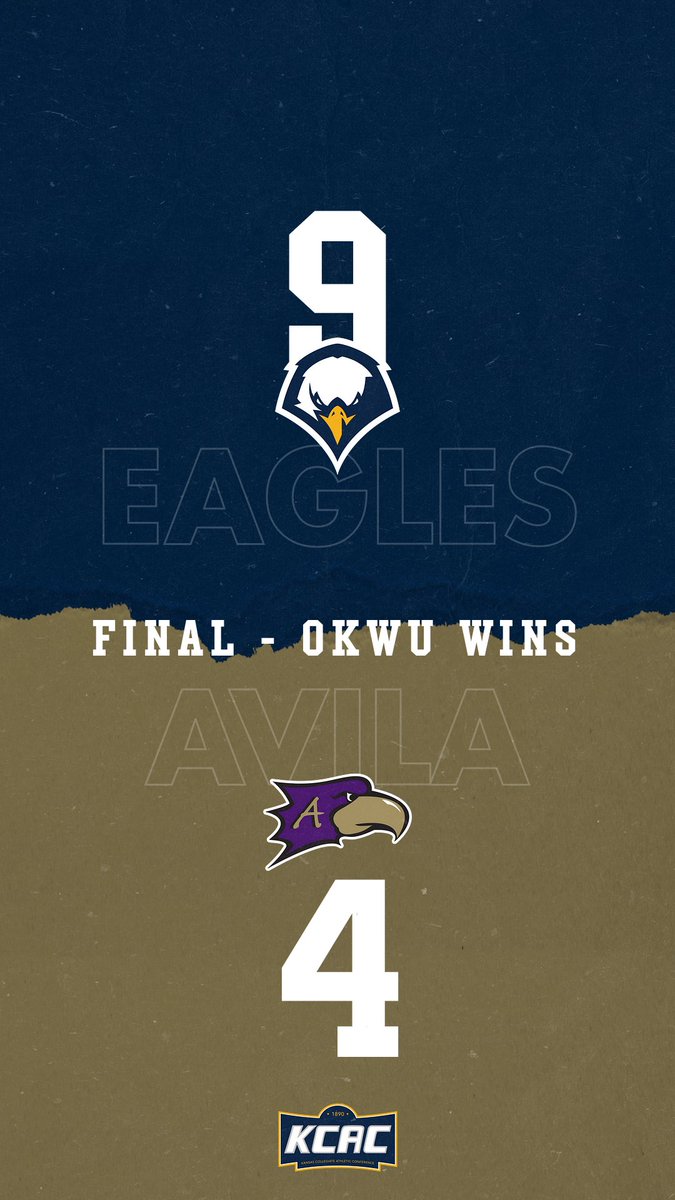 OKWUeagles's tweet photo. Eagles take the first of two at Avila!

@OKWUeagles_BSB win 9-4.

Cody Muncy with a 3-run HR in the top of the 8th to give the Eagles the lead, which they never gave up again.

#weareOKWU https://t.co/fcev19Vzb1