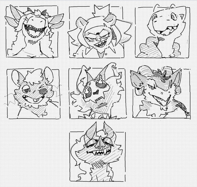 OH NO!! I turned them all into mspaint sketches :0 what a terrible fate.. 