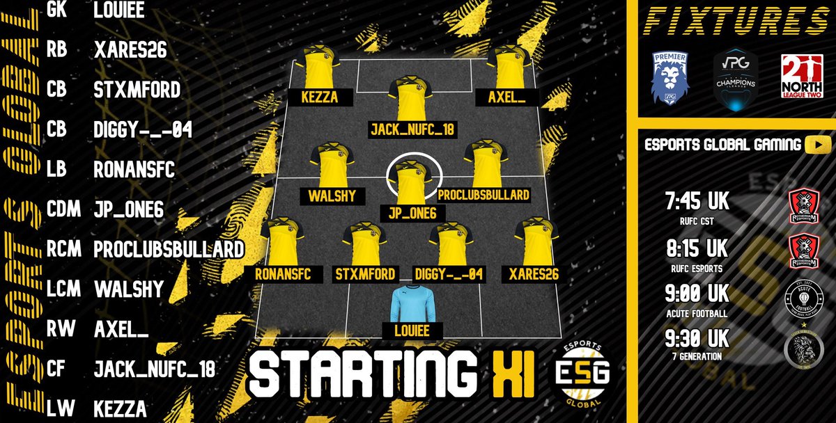 AARONAFC (@aaronafcesg) on Twitter photo Esports global line up and fixtures for <a href="/OfficialVPG/">Virtual Pro Gaming</a> tonight💪
4 tough games so gota be at our best 👊
📺live from 7:55pm
youtube.com/channel/UCkhAi… Esports global line up and fixtures for <a href="/OfficialVPG/">Virtual Pro Gaming</a> tonight💪
4 tough games so gota be at our best 👊
📺live from 7:55pm
youtube.com/channel/UCkhAi…