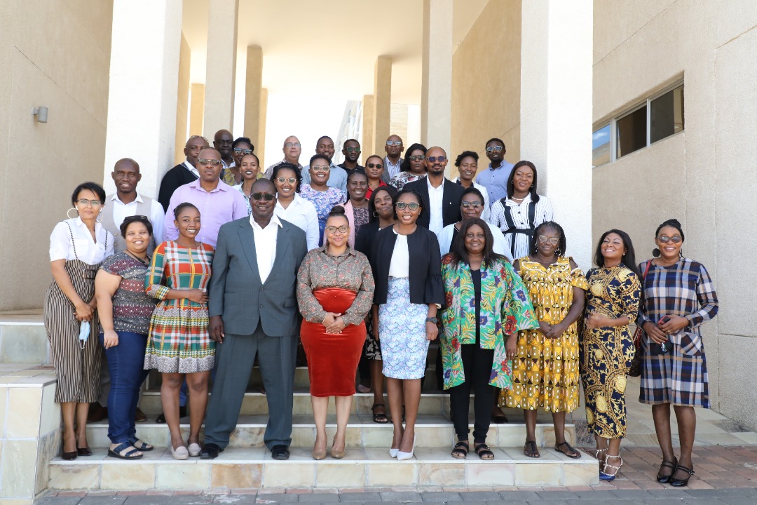 MICTNamibia's tweet photo. The Ministry of ICT staff at the just concluded Ministerial Strategic Planning workshop held at NIPAM from 11-14 March 2022. The workshop reviewed the 2017-2022 strategic plan performance and developed a five year Strategic Plan for the period 2022-2027. https://t.co/fKhmMBhstE