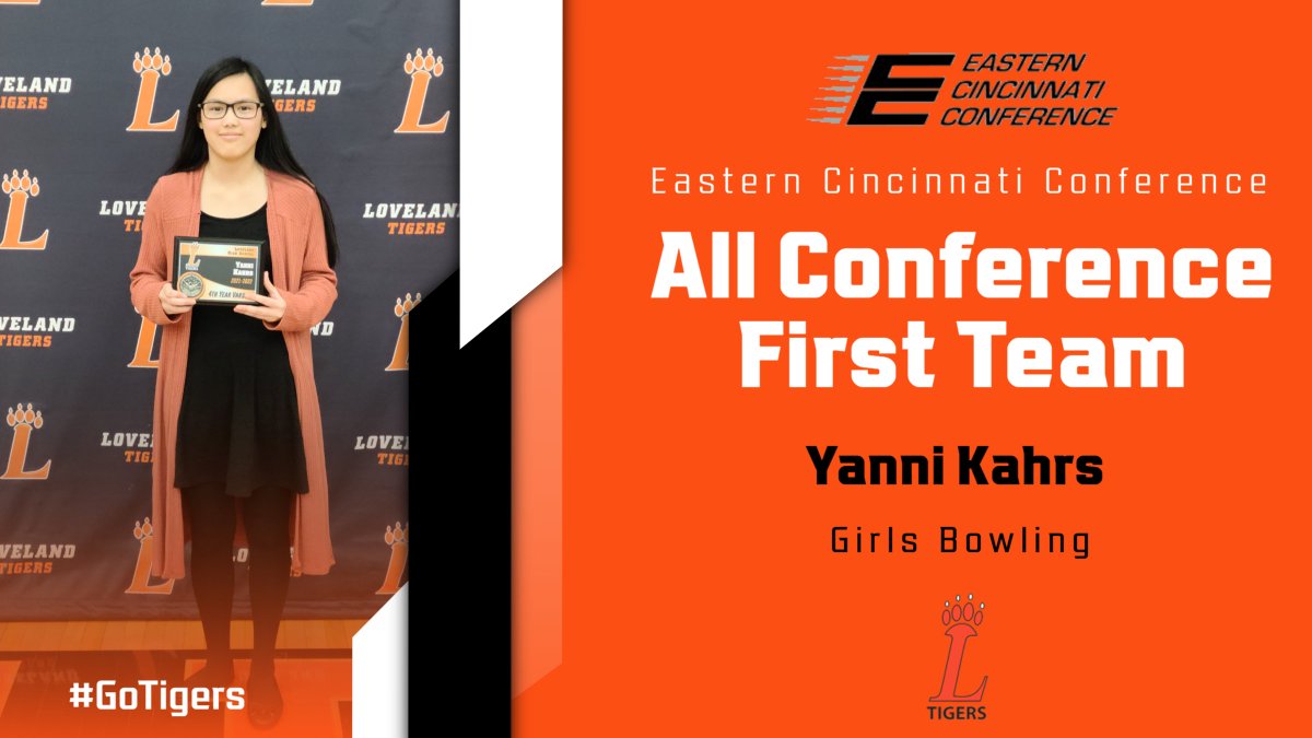 LovTigers_AD's tweet photo. Congrats to Yanni Kahrs on being named First Team ECC All-Conference for Girls Bowling! Go Tigers! @TigersWBowling https://t.co/H9LDhVu2B0