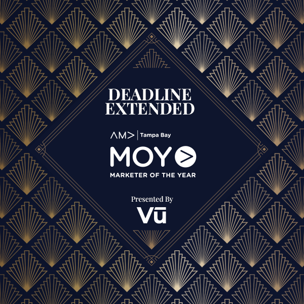 AMATampaBay's tweet photo. You're in luck 🍀 - we extended the deadline to submit for Marketer of the Year through Friday, March 18! Share your AMAzing marketing campaigns results from 2021 by submitting your application now at https://t.co/xYIEnKvYKM https://t.co/SdoaMeD1BW