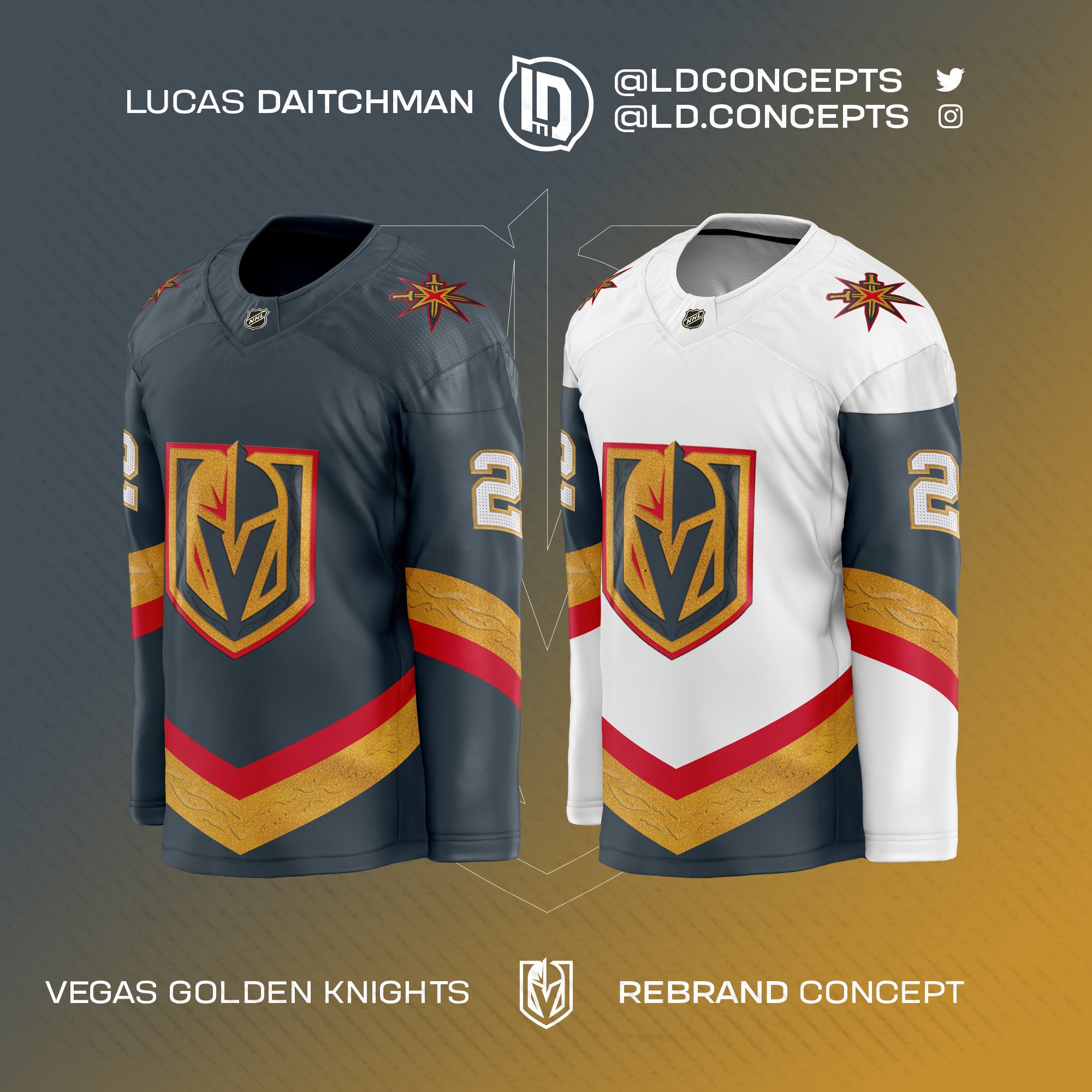 Las Vegas Black Knights NHL Team Concept 