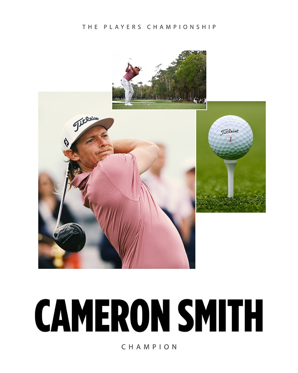 Success at Sawgrass. 🏆

Brand Ambassador Cam Smith is your @THEPLAYERSChamp Champion!

He carded 10 (🤯) birdies in his final round en route to his 5th PGA Tour victory. 👌

Check out his winning setup: bit.ly/3bDK2Z0

Congrats, Cam! 👏 

#TeamTitleist