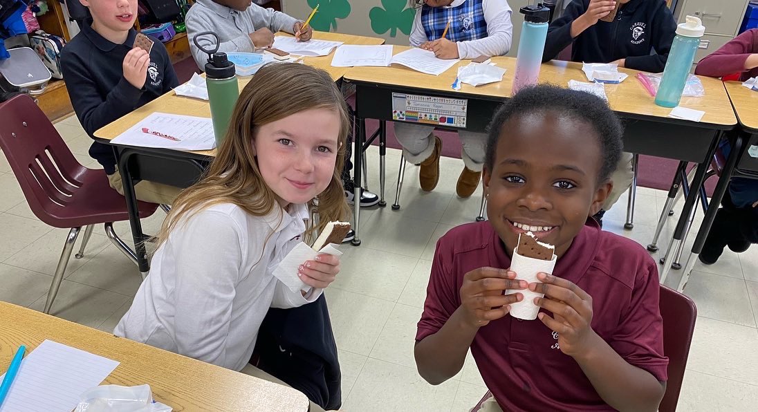 Happy Birthday Mrs. Peoples!  Today we celebrated our co-founder’s special day w/ice cream sandwiches.  Mrs. Peoples, Board of Education president, &amp; her family, have made Caravel Academy one of the finest college preparatory academies in the area. #caravelfamily #caravelacademy
