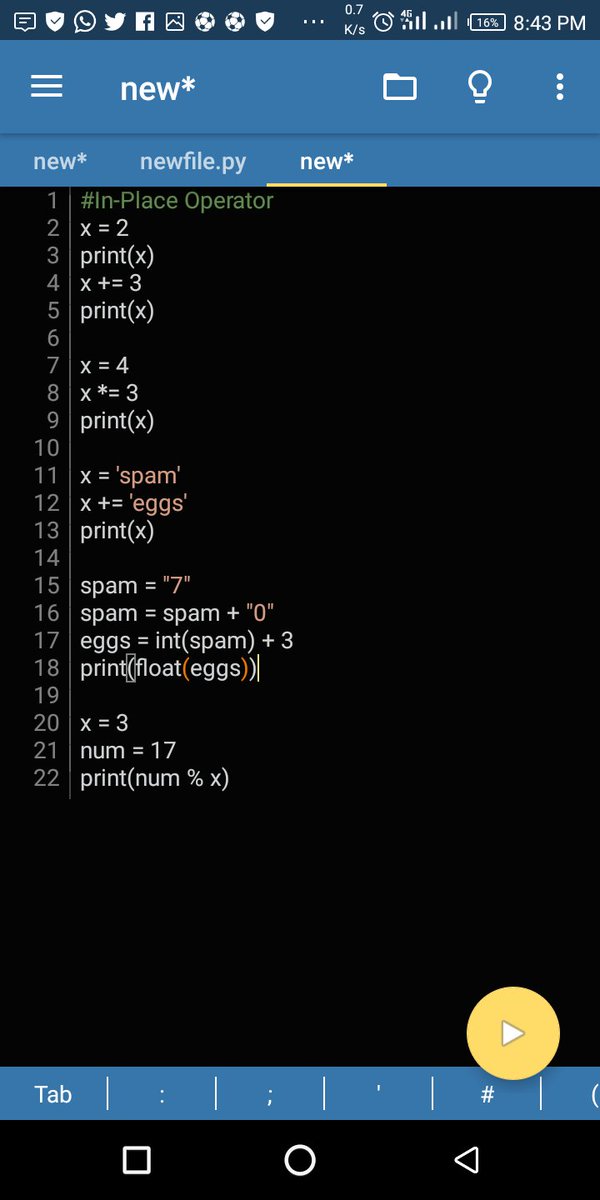 fola_steven's tweet image. Anytime I don't have access to my PC. I just go to my #SoloLearn App.
Then use the #pydroid3 app to practice. 😅😅