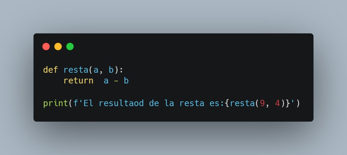 Juanmoney10's tweet image. 🤗 Return en  #Python regresa el resultado de la Resta
#TutorialPython | #NuncaparesdeAprender