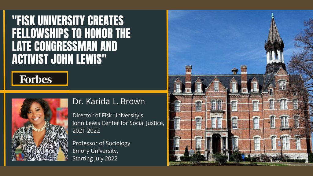 emory_sociology's tweet image. Forbes has an article on the important institution-building done by Dr. Karida L. Brown (who will soon join Emory Soc). Dr. Brown has secured a grant from the Schusterman Foundation to support 3 fellows at the John Lewis Center. Read the article here: forbes.com/sites/marybeth…