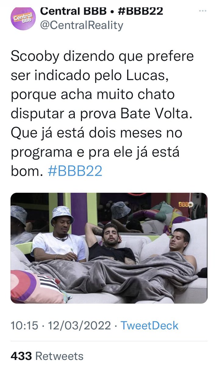 Ruiva51331374's tweet photo. O curioso caso do bbb vip que queria ir para o paredão e quando foi ficou atacadinho parece até bolsominio 😂 #forascoobyvynisaidepois https://t.co/UbKND0V8Ql