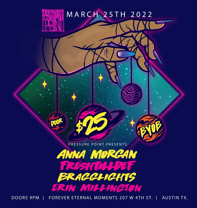 Celebrate women with us in ATX!

March 25th @ Forever Eternal Moments.

Details here: linktr.ee/pressurepointa…