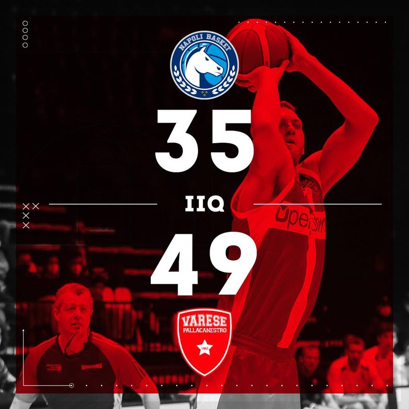PallVarese's tweet image. Biancorossi in controllo a metà partita
#NapVar #NoiSiamoVarese