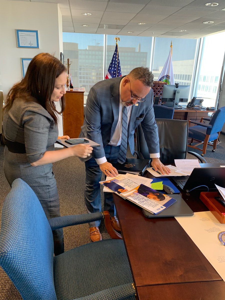 Commissioner <a href="/AInfanteGreen/">Angelica Infante</a> was pleased to present <a href="/SecCardona/">Secretary Miguel Cardona</a> Rhode Island’s Blueprint for Multilingual Success which serves as a model for communities interested in crafting a cohesive vision and strategy to better serve the needs of #MLL students.