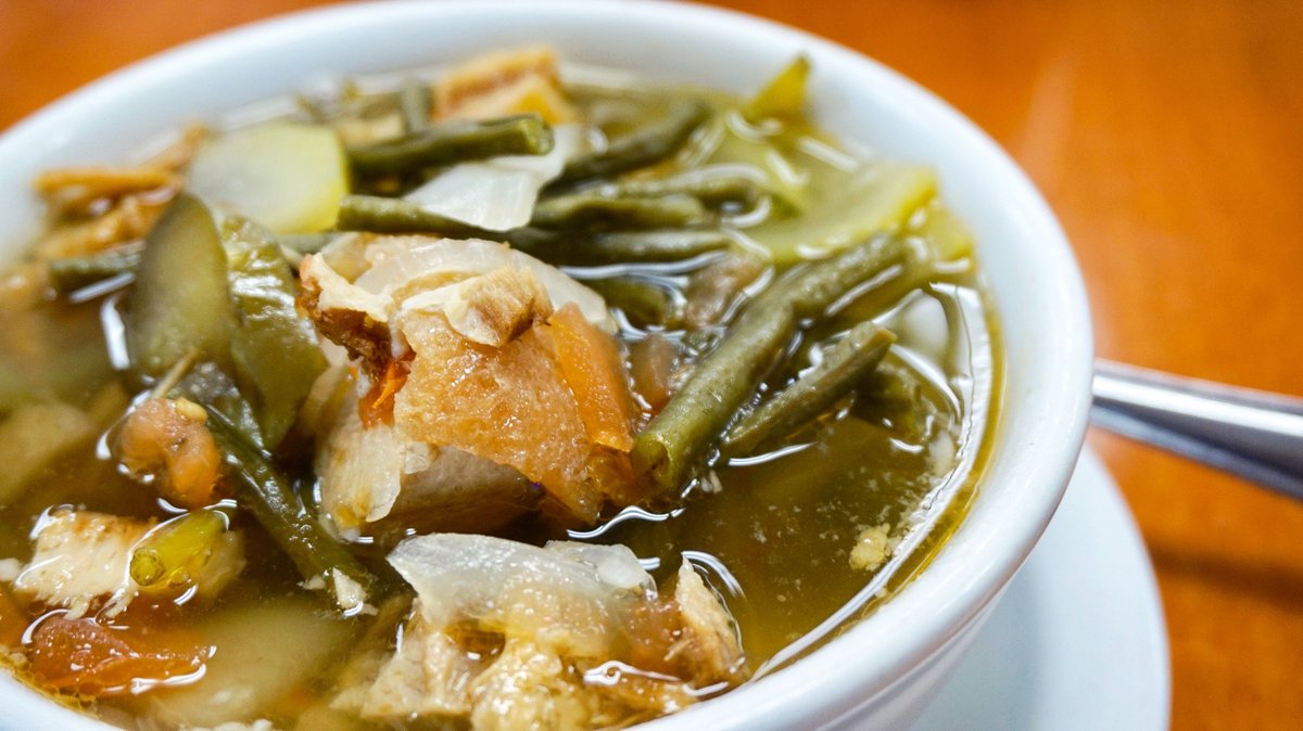 You won’t be sorry when you order Sari Sari from Shay's Filipino Cafe! This classic Filipino dish features delicious pieces of pork belly stewed with fish sauce and mixed vegetables that’s available for dine in and takeout. #shaysfilipinocafe #waipioshoppingcenter