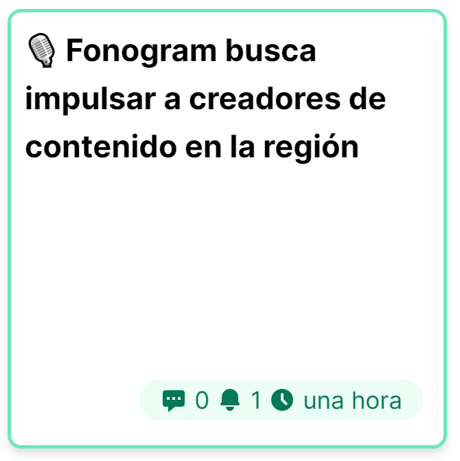 InderSpace's tweet photo. 🎙 Fonogram busca impulsar a creadores de contenido en la región.
@fonogram_app #Fonogram #startup #Latam
https://t.co/tx2rtkXJXI https://t.co/hFEavhymZU
