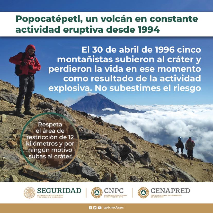 ProcesosTecnol1's tweet photo. 🔺Subir al cráter de un #volcán en erupción NO es un deporte.

Evita practicar montañismo en volcanes activos como el #Popocatépetl 🌋. https://t.co/Ix0VgiAYuq