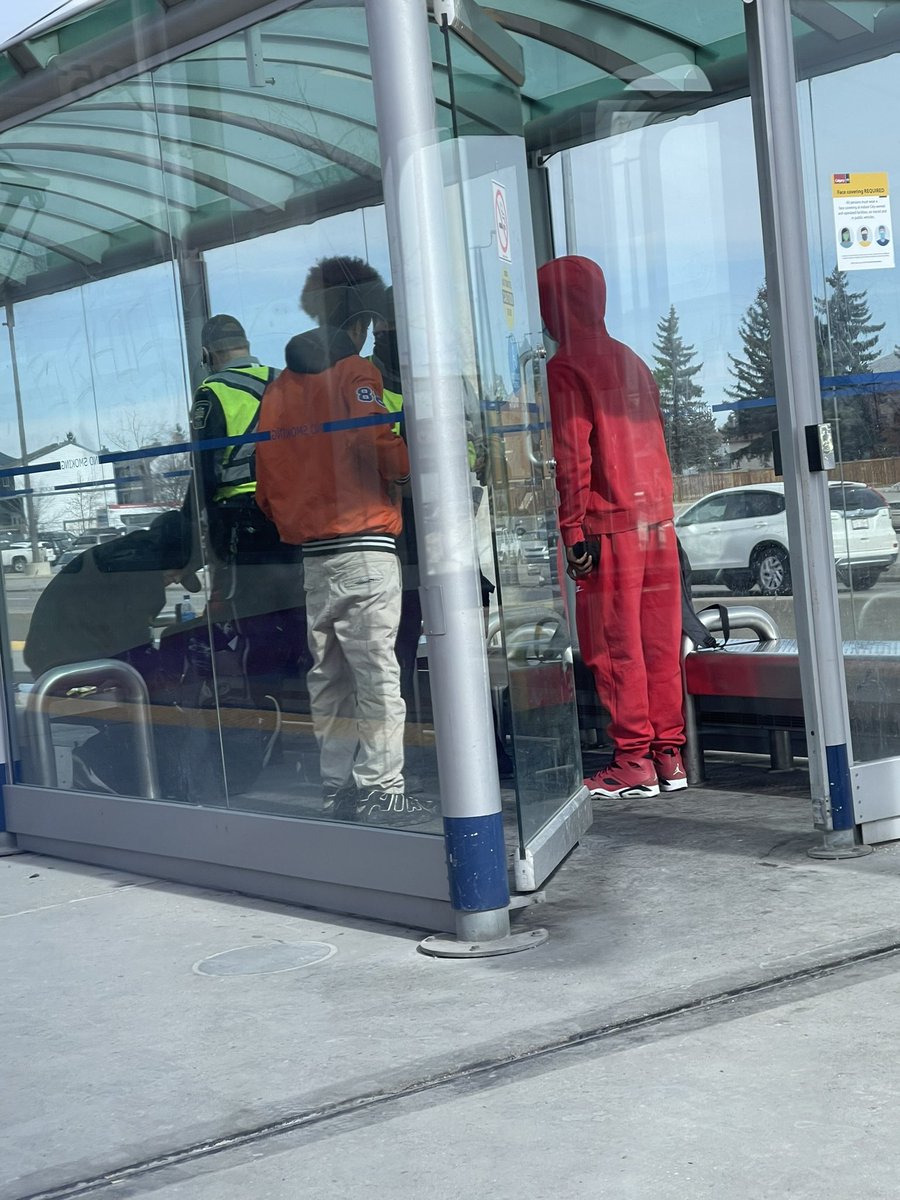 SNLpleasehireme's tweet photo. @cityofcalgary two peace officers came onto the saddletowne LRT train and started to intimidate two young boys. Saying that they would seize his fathers adult pass, and that he wouldn’t be able to use it ever again. It was horrible to see two grown men intimidate two 17 yr kids. https://t.co/5gL1IiavsB