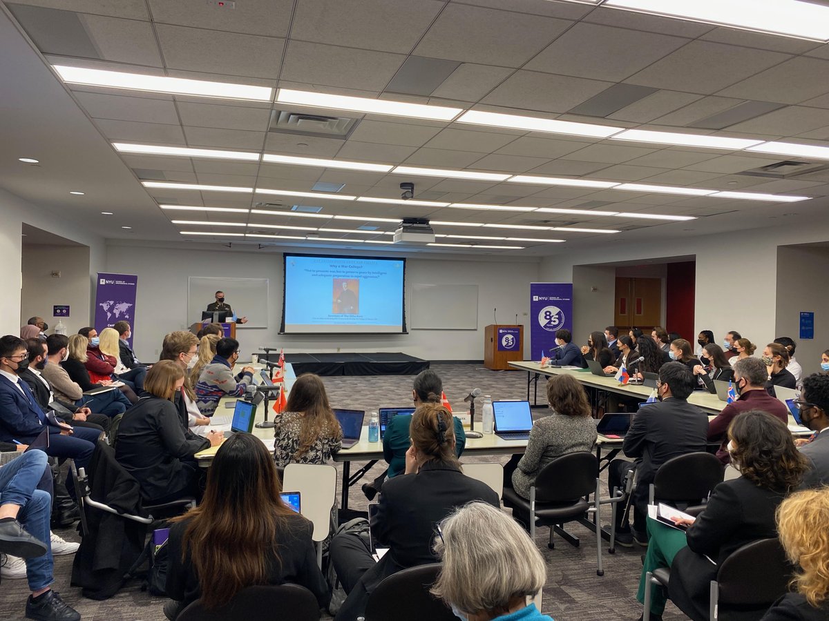 NYUGlobalAffairs (@nyucga) on Twitter photo We are proud to share reflections by <a href="/NYUCGA/">NYUGlobalAffairs</a> students from <a href="/ISETNYU/">NYU's Initiative for the Study of Emerging Threats</a>’s 7th Annual International Strategic Crisis Negotiation Exercise w/the US Army War College where Masters' students negotiated a conflict over the #Arctic. Read:bit.ly/3J48uAz
#NYU #ISCNE <a href="/marybethaltier/">Mary Beth Altier</a> We are proud to share reflections by <a href="/NYUCGA/">NYUGlobalAffairs</a> students from <a href="/ISETNYU/">NYU's Initiative for the Study of Emerging Threats</a>’s 7th Annual International Strategic Crisis Negotiation Exercise w/the US Army War College where Masters' students negotiated a conflict over the #Arctic. Read:bit.ly/3J48uAz
#NYU #ISCNE <a href="/marybethaltier/">Mary Beth Altier</a>