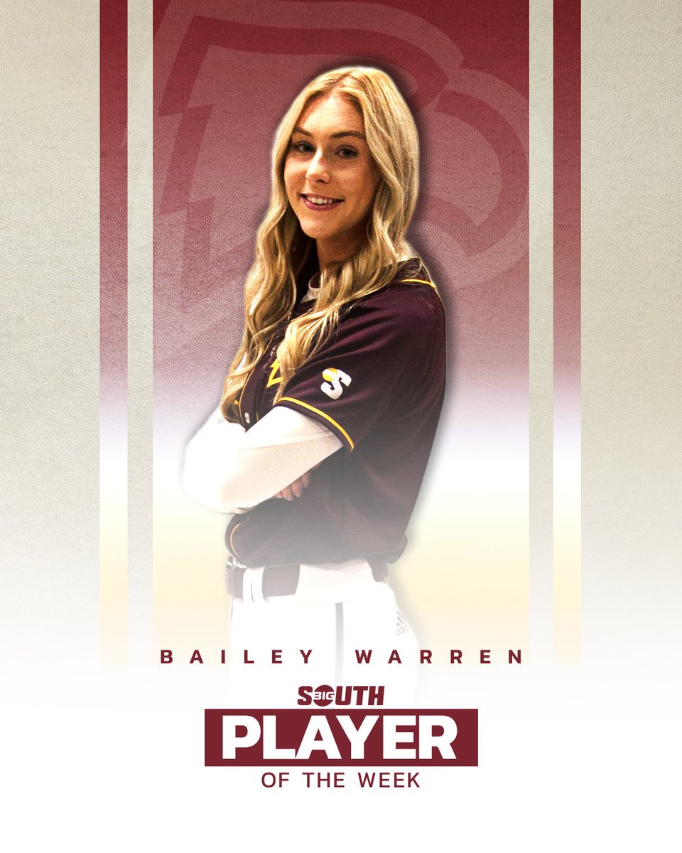 BigSouthSports's tweet photo. She provided a 𝑾𝑨𝑳𝑲-𝑶𝑭𝑭 single in Sunday’s conference sweep 👏

@WinthropSoftbal’s Bailey Warren is your #BigSouthSB🥎 Player of the Week! https://t.co/gQb4LQTikD