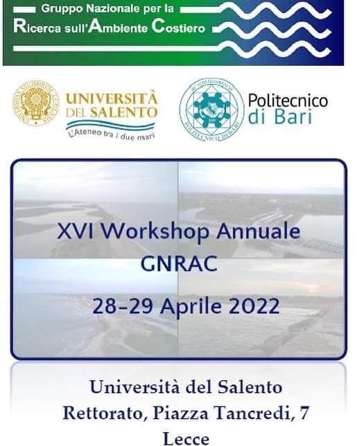 AlSaponieri's tweet photo. Nei giorni 28-29 Aprile si terrà a Lecce il XVI Workshop Annuale del Gruppo Nazionale per la Ricerca sull’Ambiente Costiero (GNRAC). Per chiunque volesse proporre un contributo come relatore, la deadline è il 20 Marzo p.v.
Vi aspettiamo numerosi!
https://t.co/2iq25OgCgH https://t.co/Our7iFoyxb