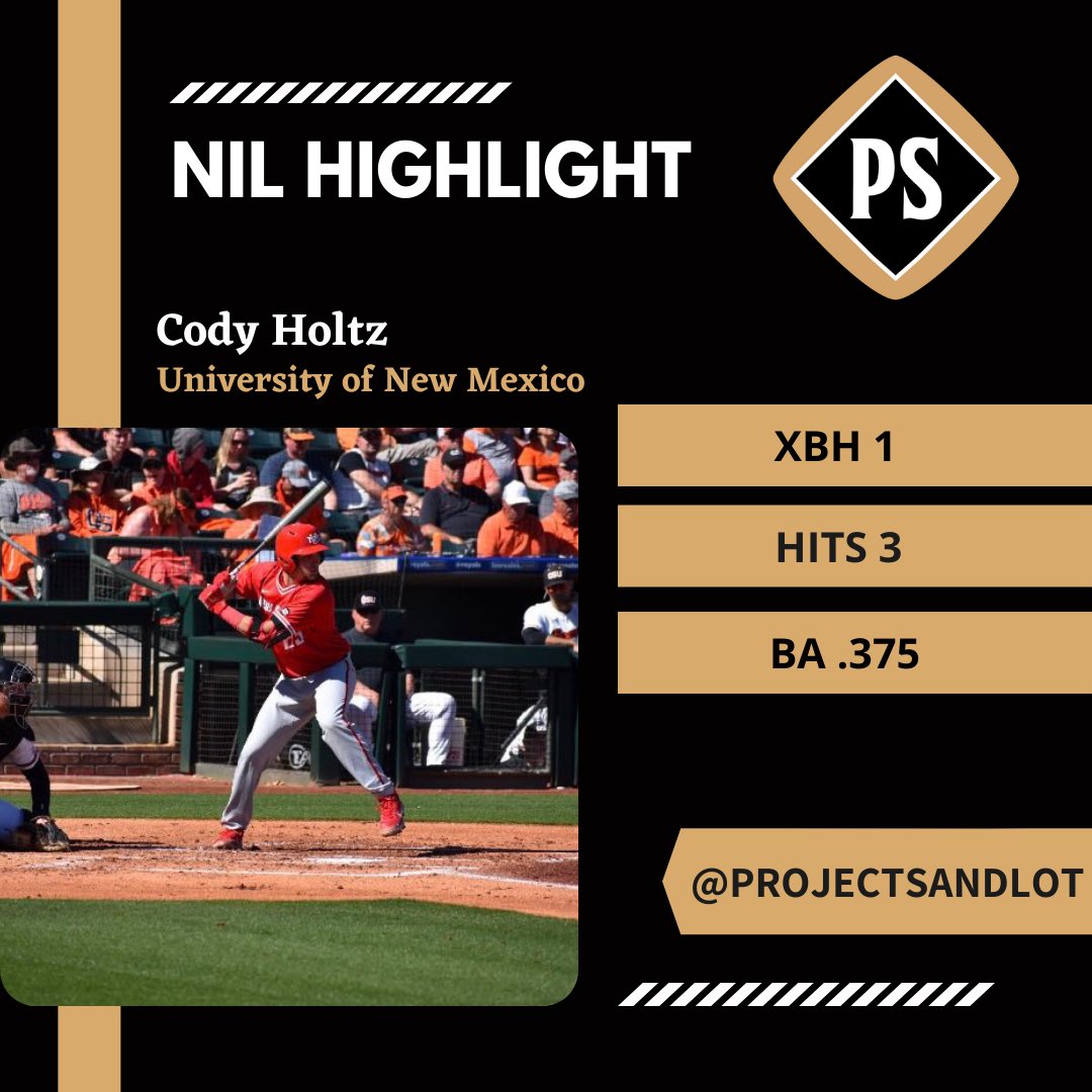ProjectSandlot's tweet photo. Street Team Update! Another week of college baseball has gone by. Some solid performances by our guys. Here’s a few to check out! Make sure to give these guys a follow!
#NIL #ProjectSandlot #StreetTeam #MajorLeageuU https://t.co/PEe0t26vOy