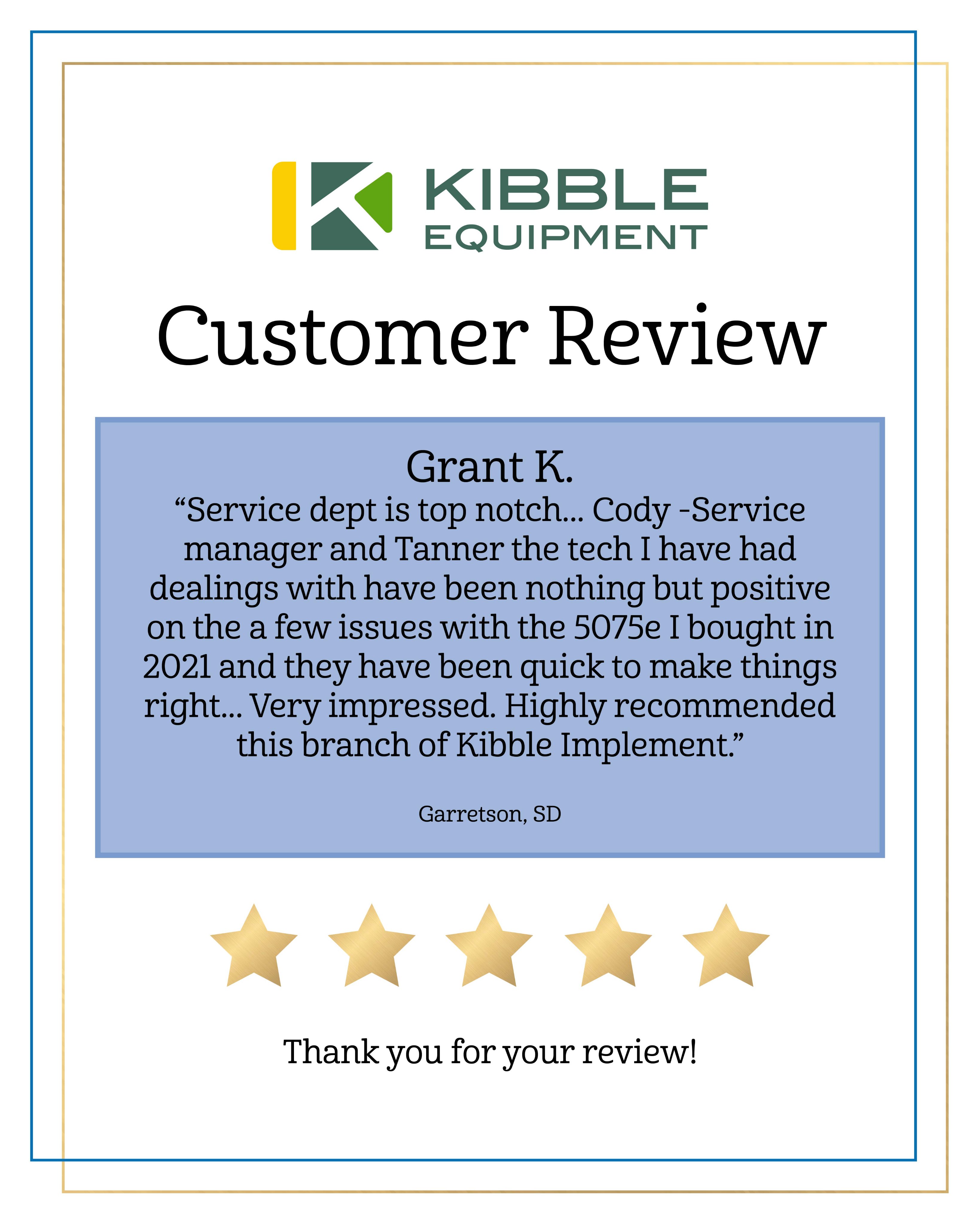 Kibble Equipment on Twitter "Thank you, Grant, for reviewing our