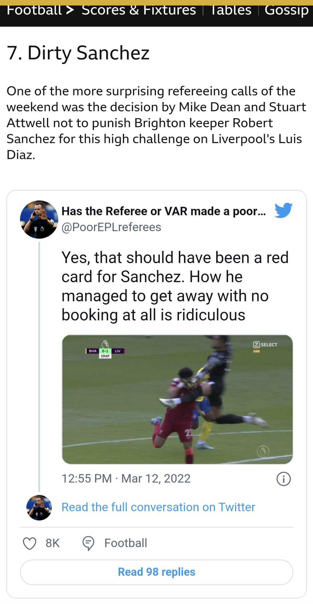 Has the Referee or VAR made a poor decision? on Twitter "Nice https//t.co/8D7o3mrnYN" / Twitter