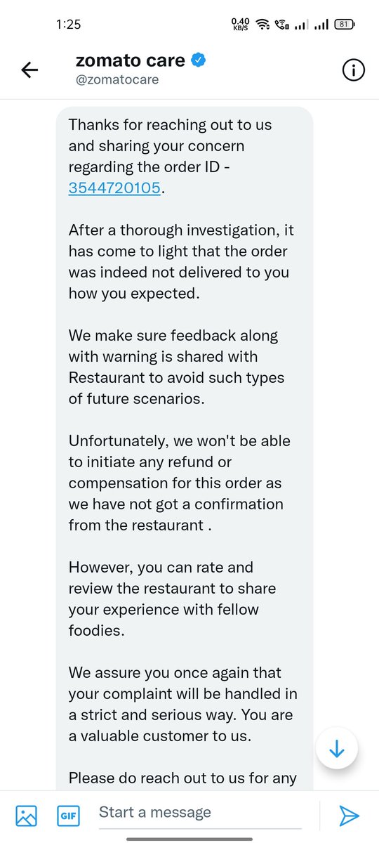 AshishD82008432's tweet photo. ordered food On @zomatocare and the food Is Spilled all around and The seal of food is open .How can anyone eat that food if it would have some Harmful Item added to it then who would be responsible for health problem.I have thrown that food And @zomato give my money back.
#fraud https://t.co/W5wpbWfYiP