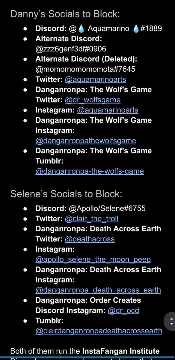 bunnerfloof36's tweet photo. btw, if you don't wanna read this bc of some of the harsh topics, here's the info of people you need to block! Danny has groomed minors, said homophobic, transphobic, +worse things, and Clair is constantly supporting him. Danny is 28 and Clair is 21, its disgusting.
#drwg #fangan https://t.co/zxF149dWcc