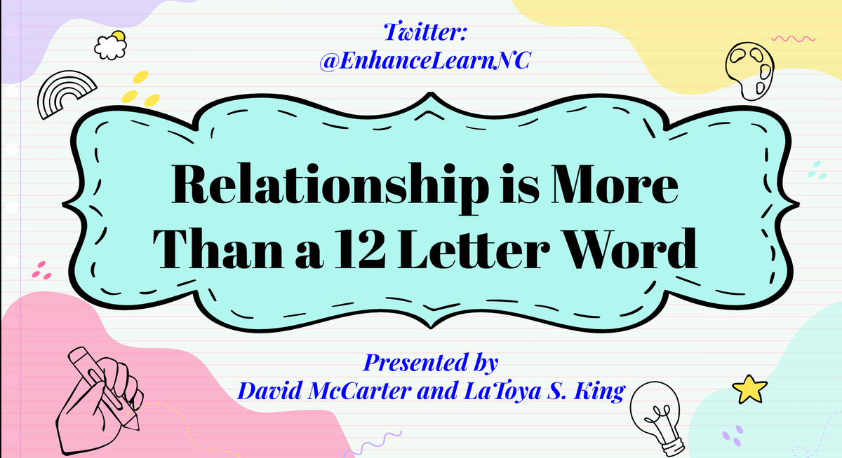 DavidMcCarterJr's tweet photo. Thank you @NCMiddle for the opportunity to present at this year's conference. @GOLDENTeach22 and @EnhanceLearnNC enjoyed the participants' discussions and reflections on how teacher perspectives shape student experiences.#AcornsToOakTrees #RelationshipCenteredClassrooms https://t.co/3Rk8JZHIYb