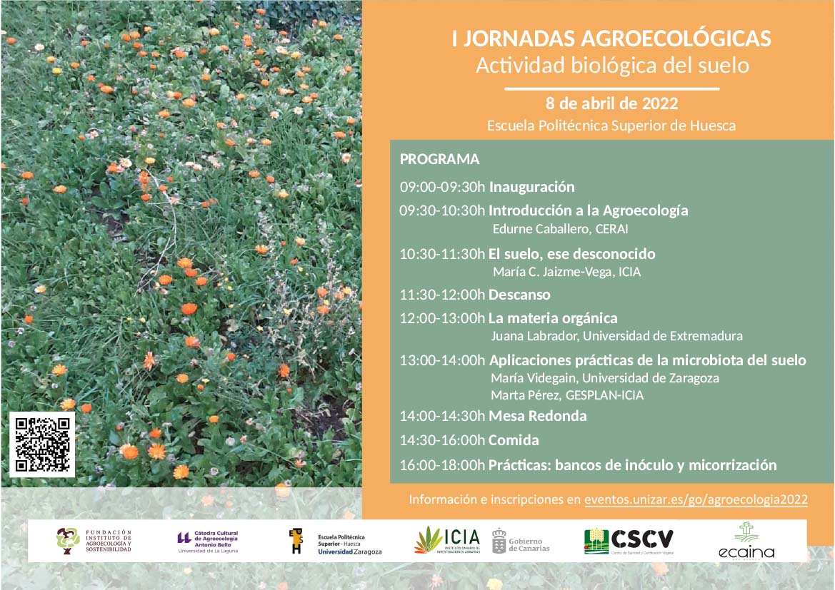VidegainMaria's tweet photo. 🙋🏻‍♀️Recordatorio!!!! El plazo de inscripción para las I JORNADAS DE AGROECOLOGÍA en la Escuela Politécnica está abierto!!!! Plazas limitadas para el taller práctico de reproducción de micorrizas🌱🌱🌳🌻 @redfaragon @EPSunizar @Icia_GobCan https://t.co/F8mW0MZXoS