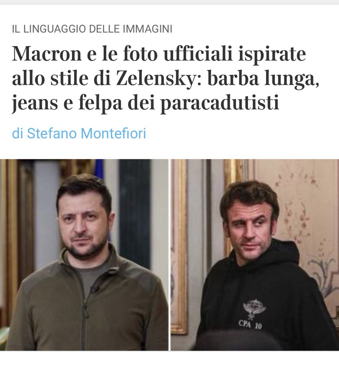 mutriusa's tweet photo. dopo lo sfarzo di Versailles … e le critiche ricevute, ecco che si ritorna al linguaggio comunicativo corretto #quandolabitofailpolitico https://t.co/2nDqkCve88