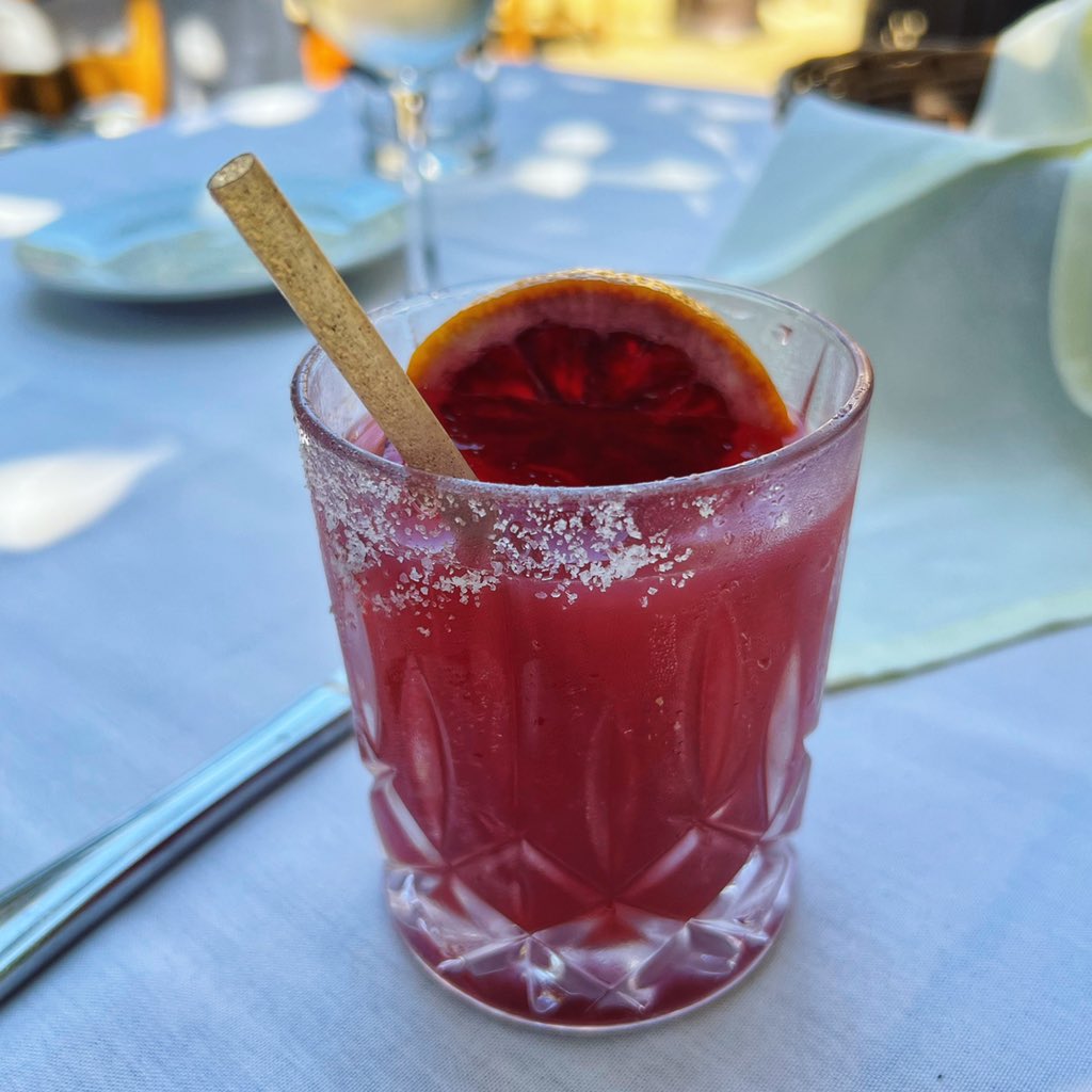 Smoke-infused, blood orange margarita at San Yaidro Ranch. 

#SantaBarbara #montecito #sanysidroranch #brunch #margarita