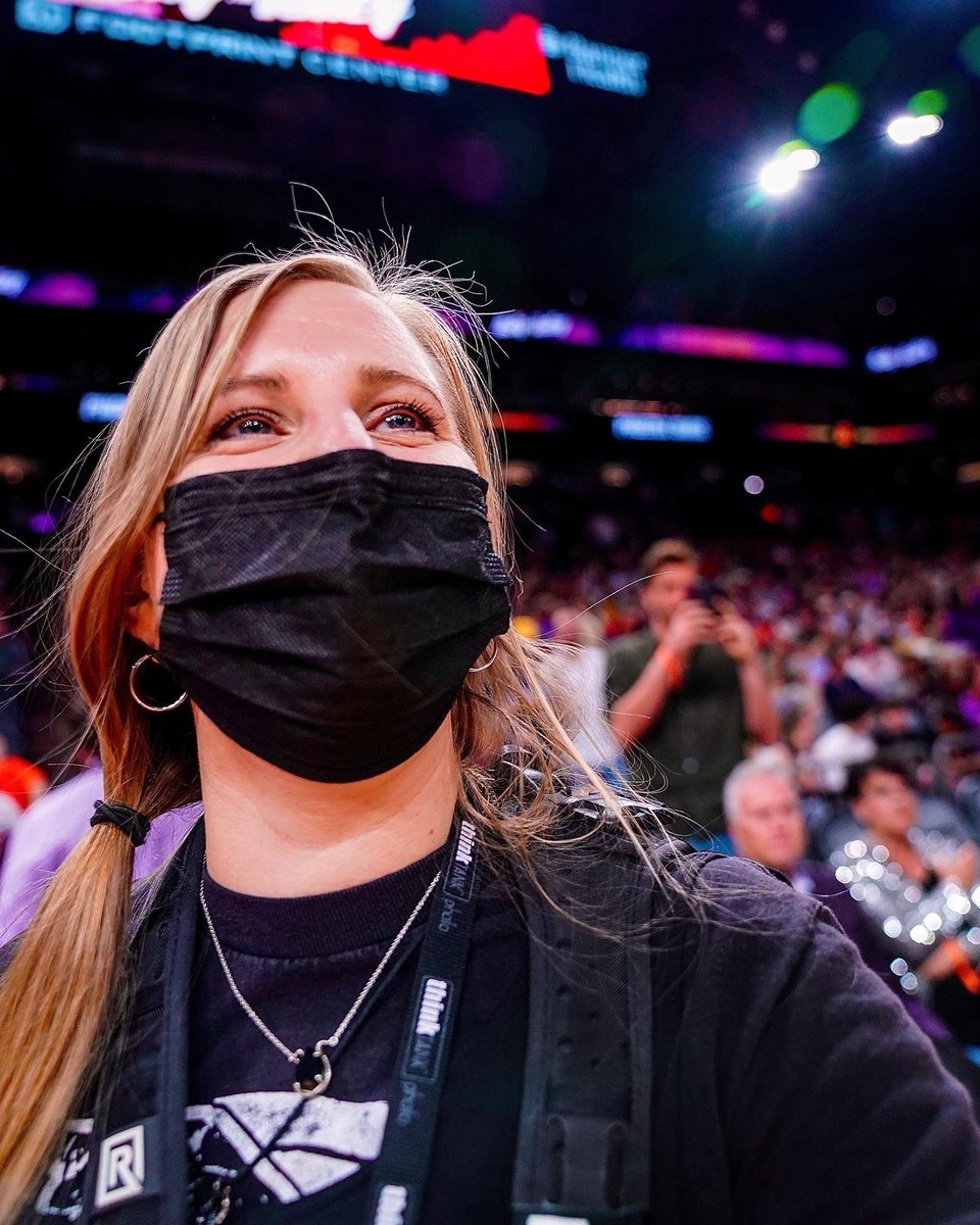 KateFrese's tweet photo. When your friend also works for the NBA and you finally get to work a couple games together. So nice to finally have photos of me at my new job. You know @atrossity is good when he can make me look half decent. https://t.co/NDtGOYIL2w