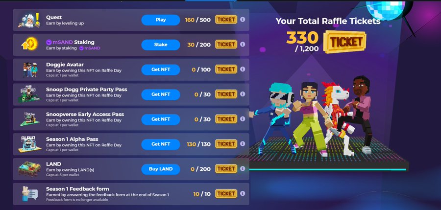 CandiFord12's tweet photo. @TheSandboxGame I just participated in the daily #SandboxAlphaS2Contest for a chance to earn up to 1,000 $SAND! Starting March 14 -  Show your Raffle Tickets. Check out my screenshot below! 👇 #SandboxAlphaS2 https://t.co/Vohahs5Quh