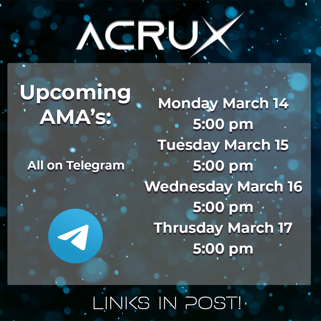 Our following rounds of AMA's start today! 

t.me/NFT_GAMING_CRY… Monday 14,  5:00pm 
t.me/CazadoresDeTok… Tuesday March 15, 5:00pm  
t.me/juegos_nft
Wednesday March 16, 5:00 pm 
t.me/theSafeGems 
Thursday March 17, 5:00pm