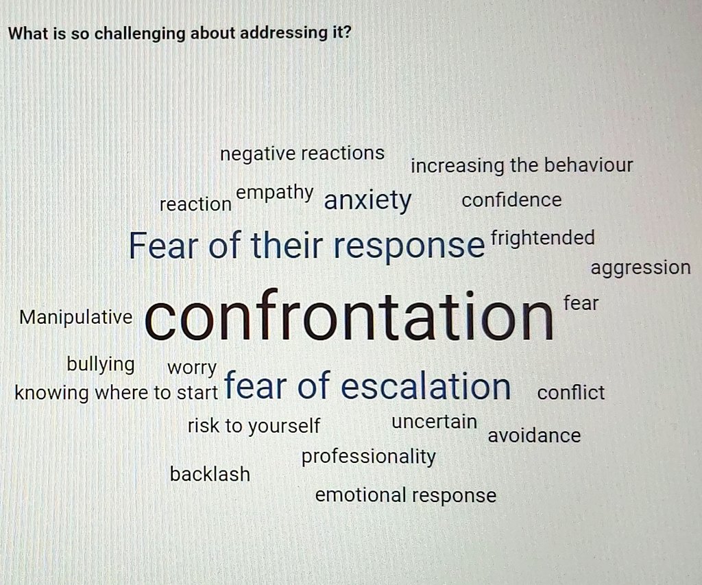 SallyannHR's tweet photo. We asked the #CCSChrysalis delegates "What's challenging about having difficult (but essential) conversations?". Some common themes here... anyone have anything different ? @ccs_nhst @eoeleadership #compassionate #essentialconversations https://t.co/FzM8PNhsLQ