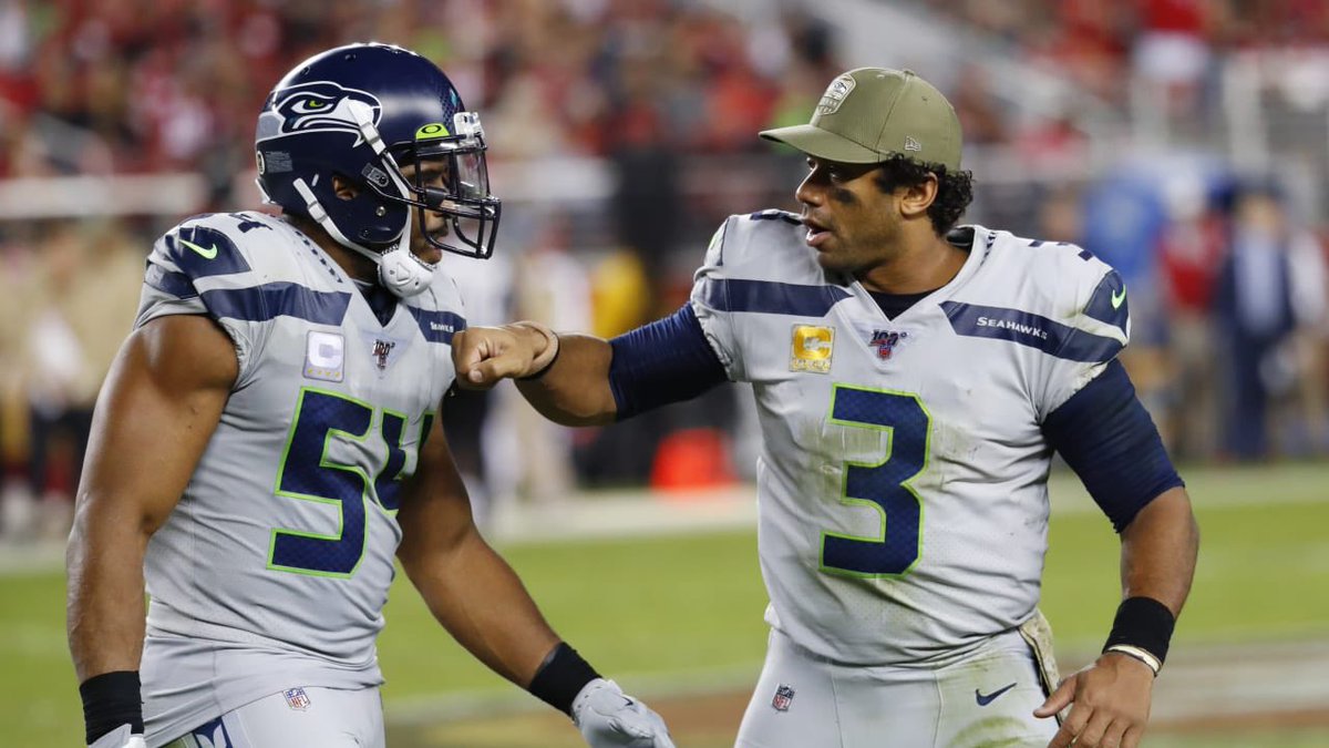 PFF's tweet photo. Russell Wilson is reportedly recruiting former Seahawks teammate Bobby Wagner to join him in Denver, per @TomPelissero https://t.co/TGVXQE3bN1