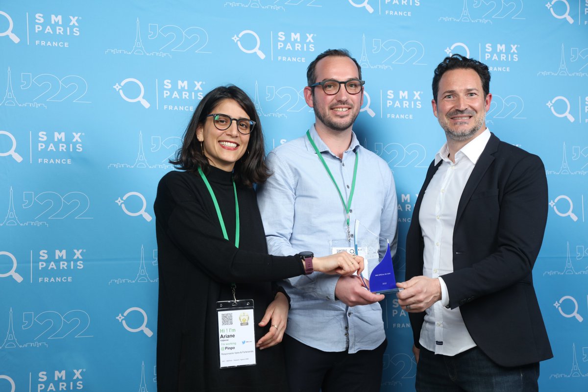 SMX_Paris's tweet photo. #semyawards2022 - Prix spécial décerné par le Jury cette année @Yumens_MVG et Pinpo qui avait candidaté dans la catégorie Innovation. https://t.co/Fnjz6QPNA7