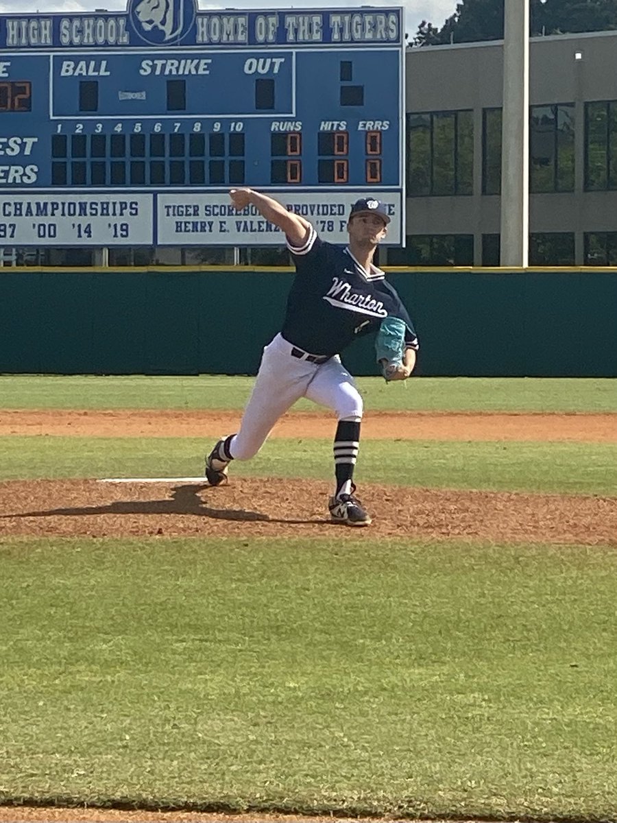 On the mound today against Plant ⚾️⁦<a href="/RyanFry_/">Ryan</a>⁩  #stayhungry ⁦<a href="/813Preps/">813Preps</a>⁩ ⁦<a href="/WhartonBoosters/">Wharton Boosters</a>⁩