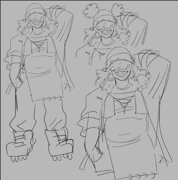 very rough character concepts i doodled last night 🌙 