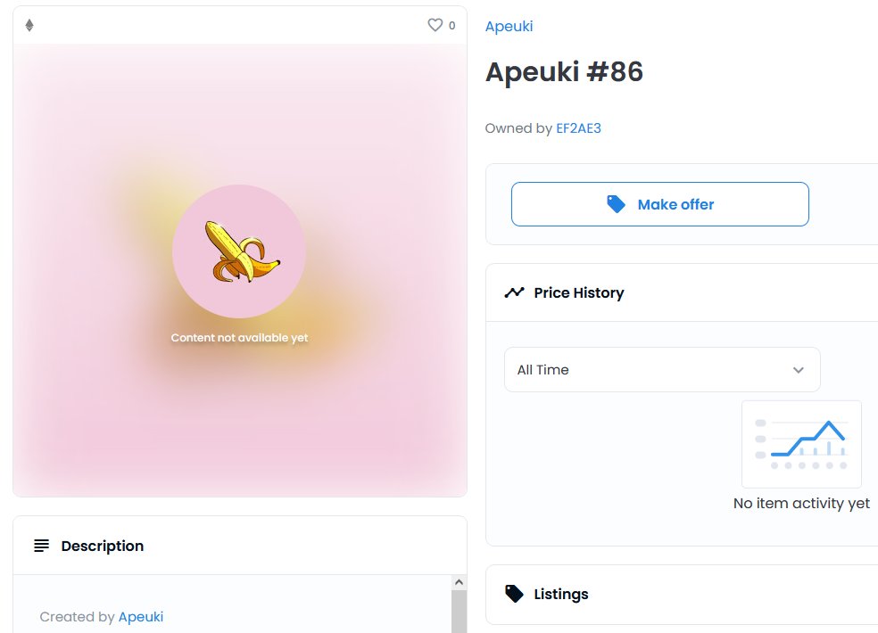 ApeukiCo's tweet photo. When your files are too powerful🙄

Certain traits are just too good for opensea! "Background:Snow, Back:Bird, And Back:Golden Spatula" are just too strong🦾

They can still be viewed on the mint page and in the Gallery on our Web3 Dojo🥳

#Apeuki #GoldenBanana #NFTs #NFTGiveaway https://t.co/1vvKBunNI7