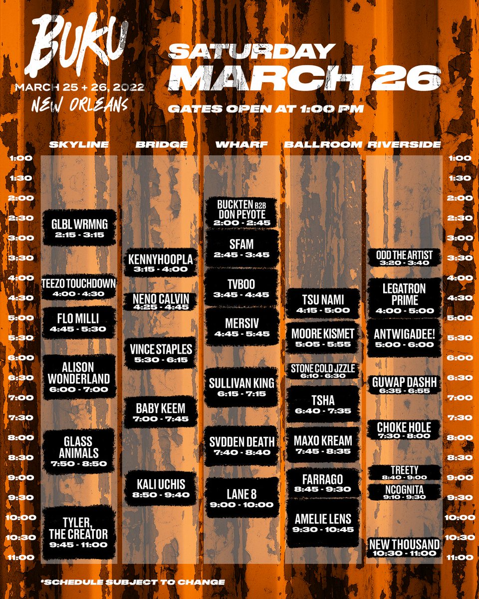 Buku Music Festival 2022 schedule 