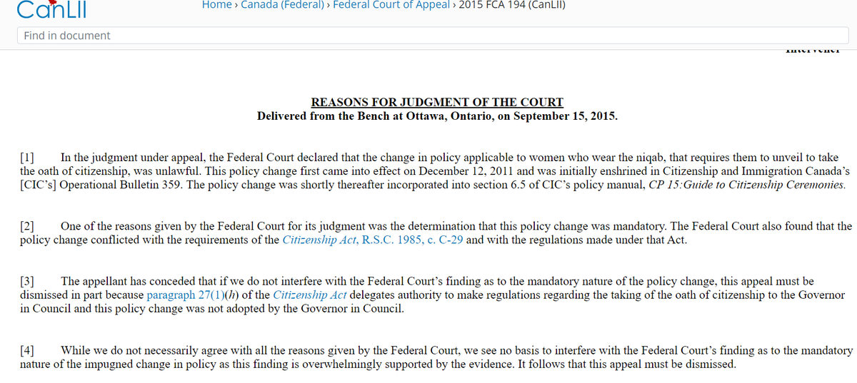 mfarooq45's tweet photo. @PierrePoilievre While we take no position on the Conservative leadership race, facts are facts @PierrePoilievre: 

See Ishaq, 2015 FCA 194 that found Harper's niqab ban to be unlawful. 

A number of your caucus colleagues have apologized for their role.

Leadership requires accountability. https://t.co/ZoslepojIF
