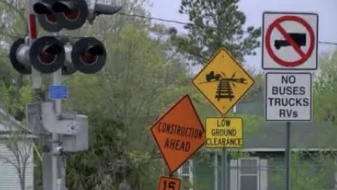 And the winner of the dumbass award is…CITY OF BILOXI: 18-Wheeler stuck on train tracks at Main St. Avoid area. 

I can’t tell you how many signs are at that RR crossing warning and prohibiting trucks from using this crossing, Still truck drivers and others continue…