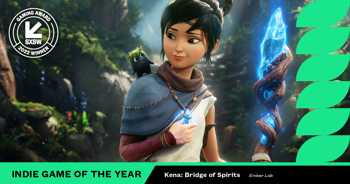 emberlab's tweet photo. Have you heard?
Kena: Bridge of Spirits won Indie Game of the Year at @SXSW's Gaming Awards! 🧡

Don't forget to enter our giveaway to celebrate!
Giveaway 411 → https://t.co/YebovC3Rlz https://t.co/nZxSu5dCYY