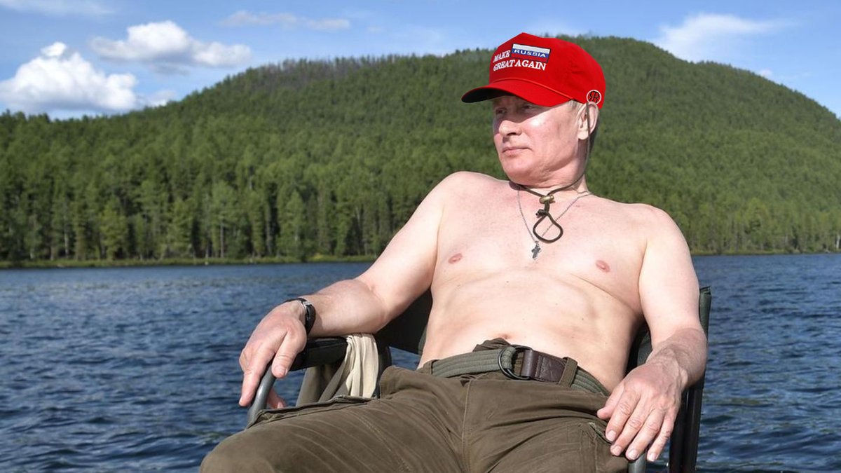 Wie man sieht trägt Putin jetzt die alten Wahlkampf-Kappen von Trump, in angepaßtem Design!

Wer in Russland gegen die Invasion der Ukraine demonstriert bekommt eine dieser Kappen direkt auf den Kopf getackert, so zumindest die Gerüchteküche 😲!  #ukraine #kiev #russia #stopwar