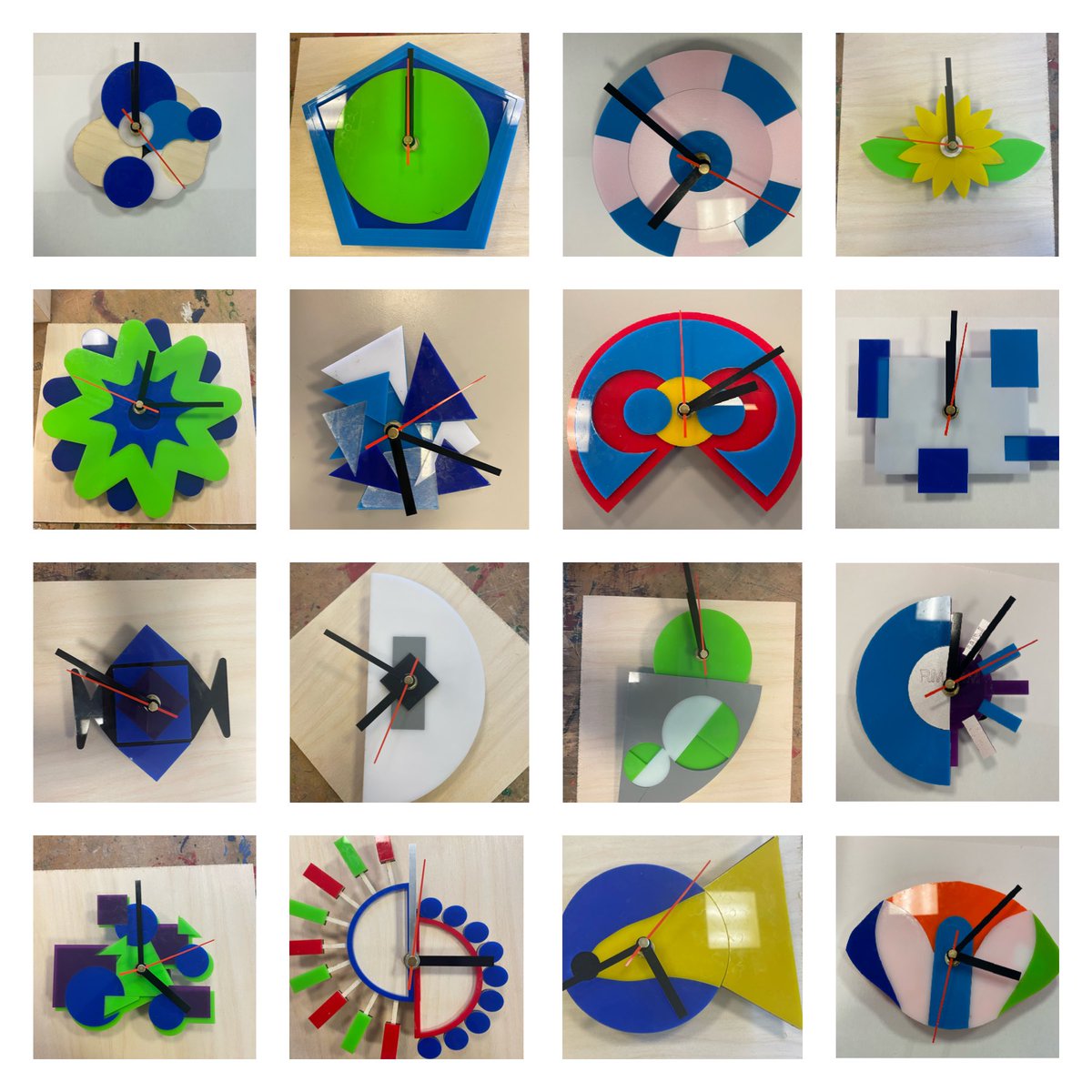 Miss Briggs’ Year 9 Designers have been using their @TechSoft_UK CAD skills to design clocks, taking inspiration from 21st Century design movements #bauhaus #destijl #memphis #creativity