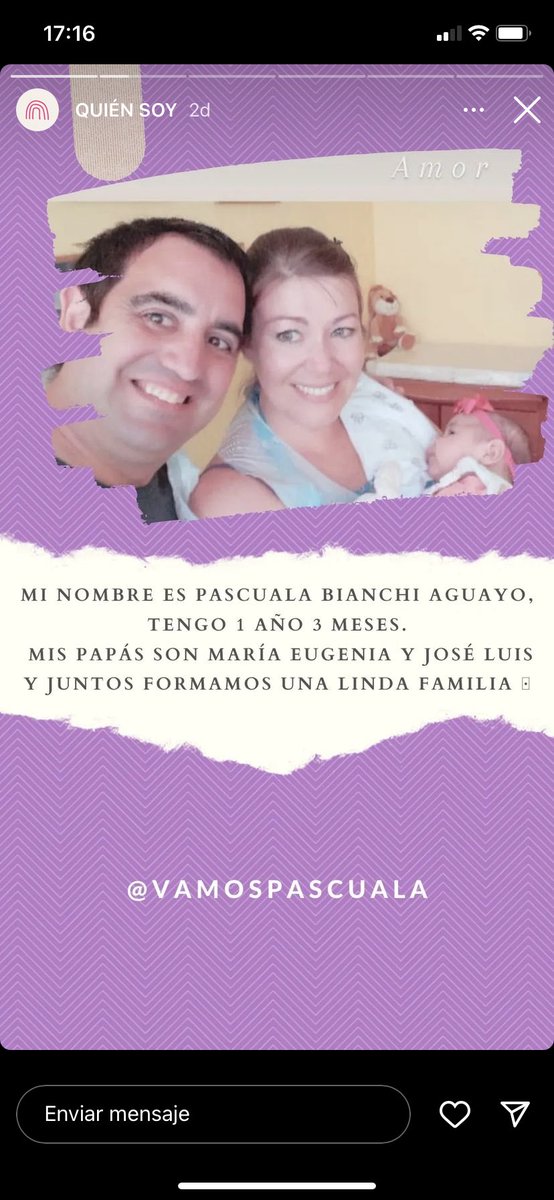 lanico_86's tweet photo. CAMPAÑA @vamospascuala @KenaAguayo @josebianchi Pascuala tiene 1 año 3 meses, ha sido diagnosticada con un cáncer cuyo tratamiento cuesta $246.000.000 y hay que traerlo de USA. Comparto información para que todos ayudemos a la Pascui. RT y que llegue a todo el mundo! https://t.co/bTVXGerxTa