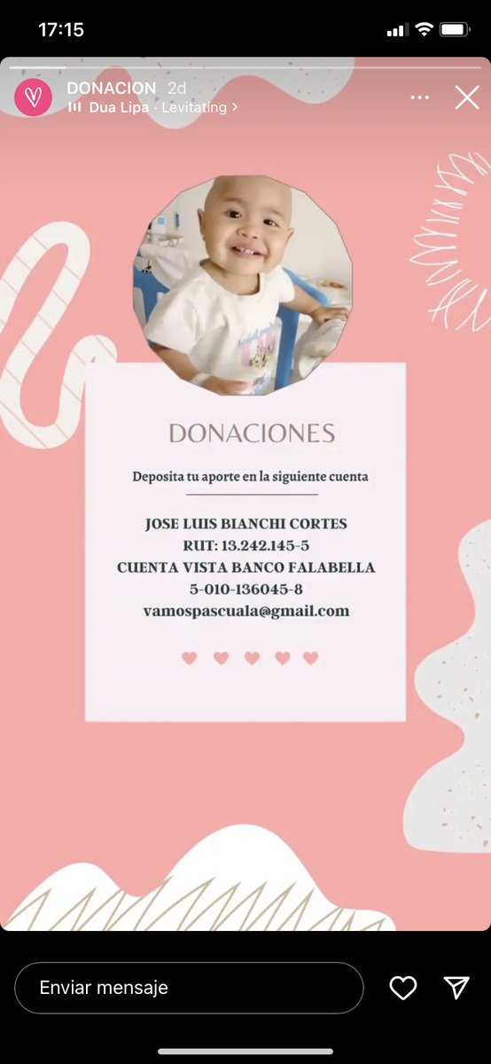 lanico_86's tweet photo. CAMPAÑA @vamospascuala @KenaAguayo @josebianchi Pascuala tiene 1 año 3 meses, ha sido diagnosticada con un cáncer cuyo tratamiento cuesta $246.000.000 y hay que traerlo de USA. Comparto información para que todos ayudemos a la Pascui. RT y que llegue a todo el mundo! https://t.co/bTVXGerxTa
