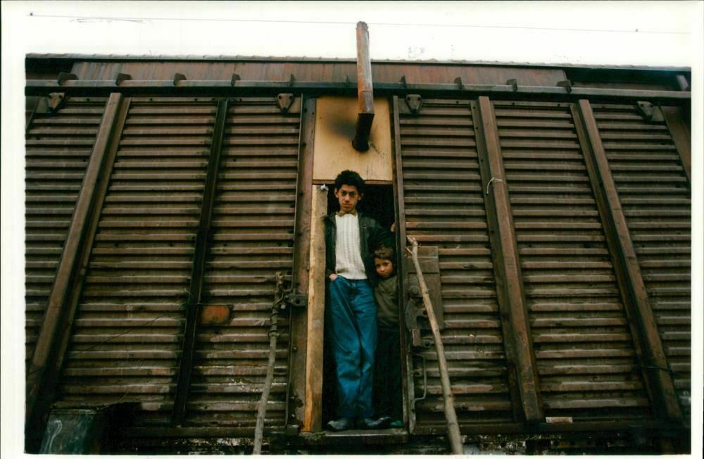 Refugees lived on wagons for many years after Armenian troops invaded Azerbaijani territories. As you can see from the pictures, the living conditions are very difficult. 1994, Azerbaijan. Photographer Paul Grover / The Daily Telegraph.